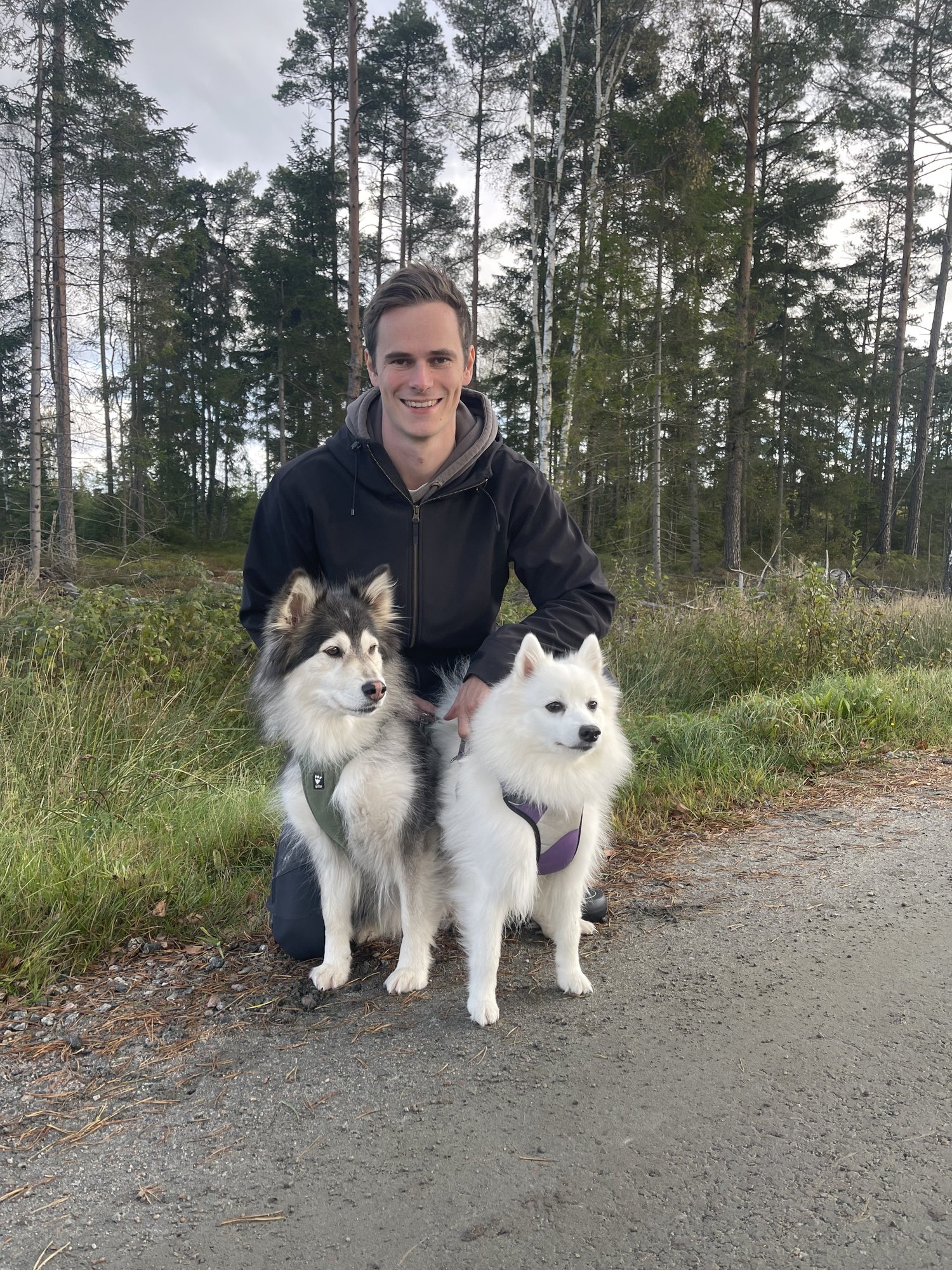 Olof with his dogs