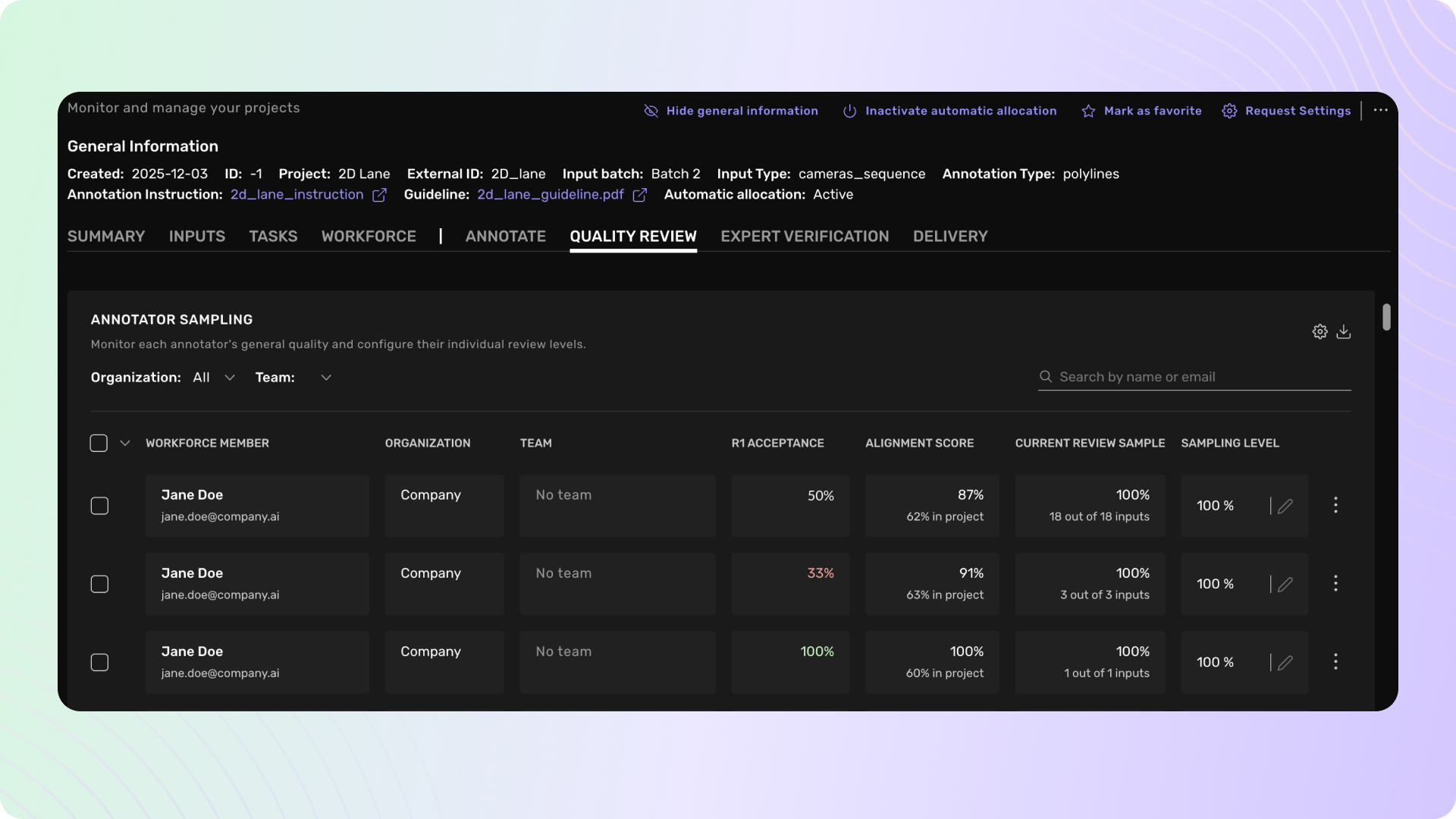 Quality Alignment Metrics improvements