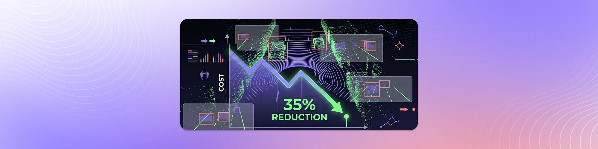 2025 year in review infographic showing 35% cost reduction in autonomous vehicle annotation with data visualization elements