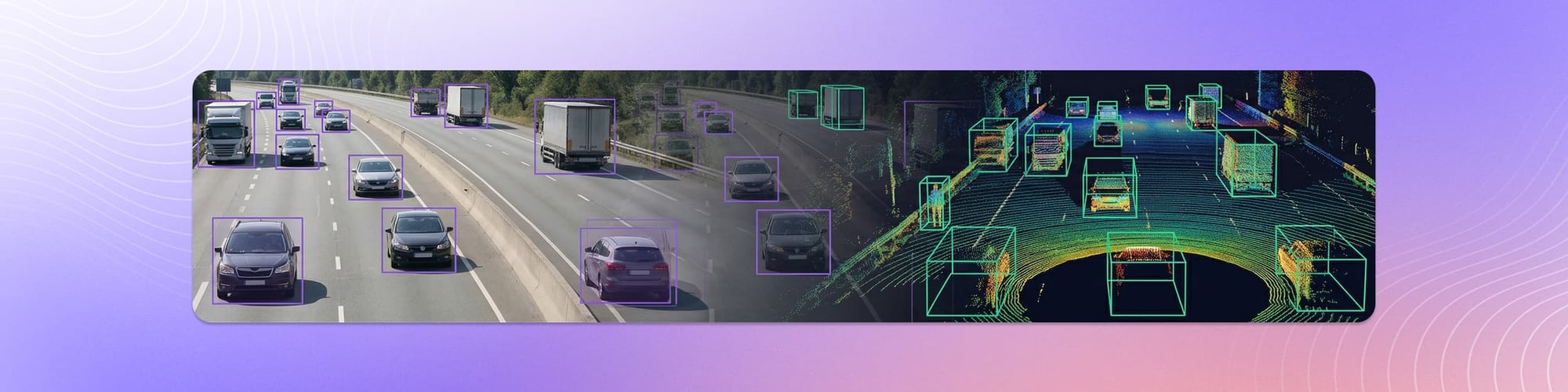 Camera 2D annotation and LiDAR 3D point cloud annotation of the same autonomous driving scene