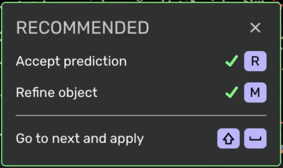ActionAssist feature in Kognic showing recommendations on next steps