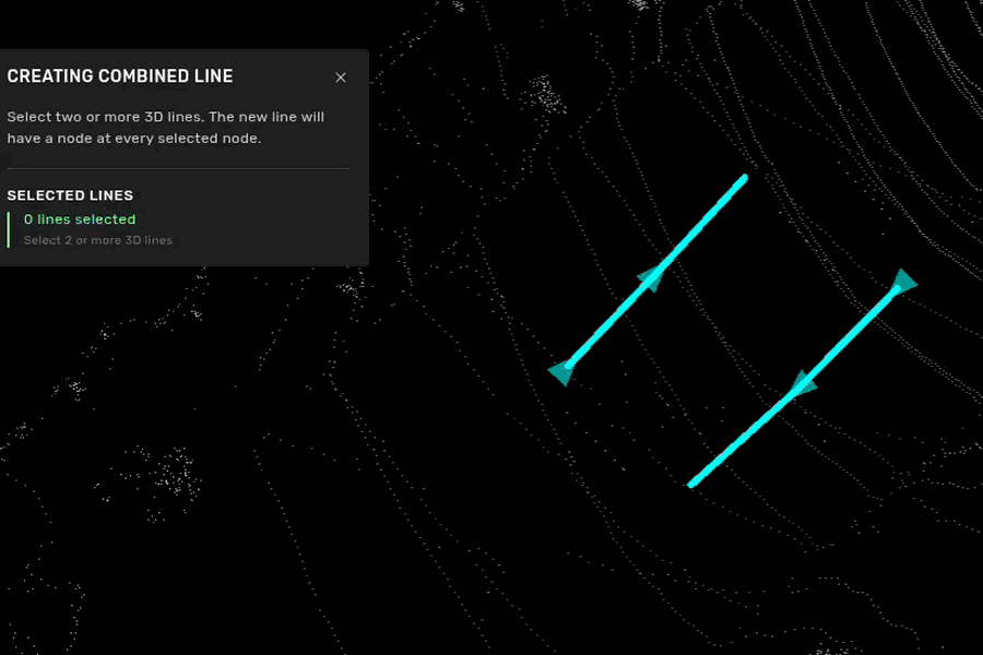 Kognic combined line 3D lane annotation in drawing tool