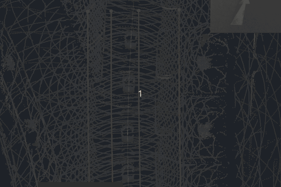 Animated demo of Kognic's 3D Slice Tool annotating lane markings in a point cloud